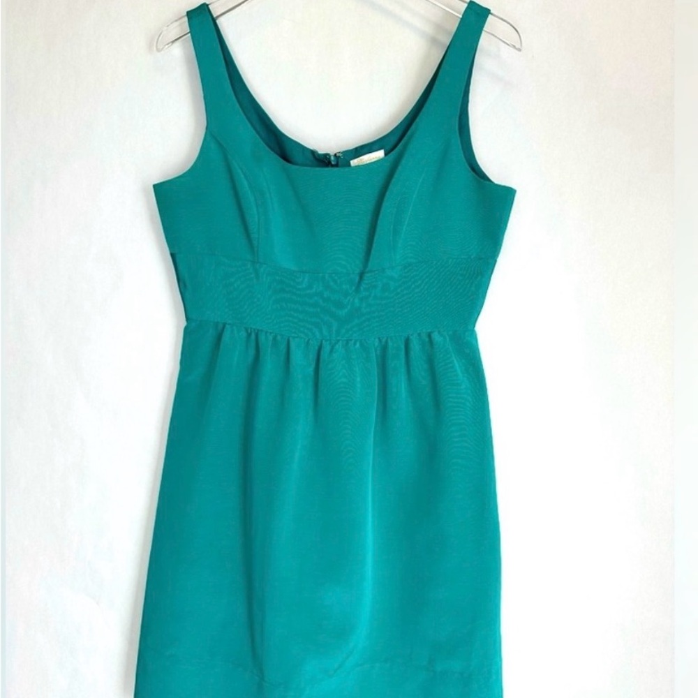 Shoshanna Teal Sleeveless Scoop Neck Dress